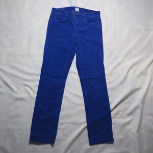 J.CREW womens PANTS royal blue CORDUROY matchstick BOHO casual SIZE 30